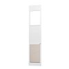 Dog Door for Sliding Glass Door, 75 7/8"-80 11/16" Adjustable Height Doggy Door for Sliding Doors, Aluminum Frame Tempered Glass Pet Door with Hinge S