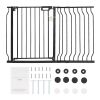 Baby Gate, 29.5"-46.4" Extra Wide, 30" High, Dog Gate for Stairs Doorways and House, Easy Step Walk Thru Auto Close Child Gate Pet Security Gate with