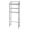 3-Shelf over the Toilet Steel Wall Mount Storage Shelf Unit, Black, Holds up to 30 lb Capacity