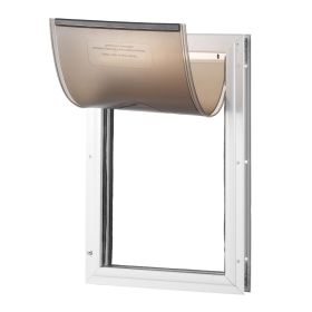 Pet Door, 8.27" x 11.93" Aluminum Frame with Lock and Flap System, Weatherproof Doggy Door, Easy to Install in Interior or Exterior Doors, Pet Door Su