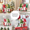 Set of 2 Christmas Gnome Plush Decorations, Xmas Farmhouse Tiered Tray Tree Christmas Decor Doll Collectible Figurines - Home Tabletop Elf Ornaments (