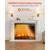 Electric Fireplace Insert, 35 inch Recessed and Wall Mounted with Adjustable Flame Color Brightness & 8h Timer & Remote Control, Indoor Heater w/ 750W