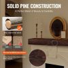 Fireplace Mantel, 60" x 8" x 6", 50 lbs Weight Capacity, Natural Wood Mantel for Over Fireplace, Wall Mounted Floating Farmhouse Shelf, Handcrafted Fi