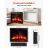 Electric Fireplace Insert, 35 inch Recessed and Wall Mounted with Adjustable Flame Color Brightness & 8h Timer & Remote Control, Indoor Heater w/ 750W