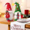 Set of 2 Christmas Gnome Plush Decorations, Xmas Farmhouse Tiered Tray Tree Christmas Decor Doll Collectible Figurines - Home Tabletop Elf Ornaments (