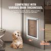 Pet Door, 8.27" x 11.93" Aluminum Frame with Lock and Flap System, Weatherproof Doggy Door, Easy to Install in Interior or Exterior Doors, Pet Door Su
