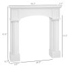 Modern Fireplace Mantel, Freestanding Fireplace Surround for Electric Fireplaces, 43.3" W x 42.8" H, White