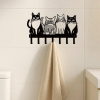 CIFbuy Vintage Cat Metal Wall Hooks Entryway Towel Key Holder Cute Farmhouse Home Decor Gift (TikTok, temu pick-up service)