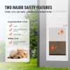 Dog Door for Sliding Glass Door, 75 7/8"-80 11/16" Adjustable Height Doggy Door for Sliding Doors, Aluminum Frame Tempered Glass Pet Door with Hinge S