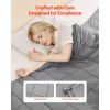 Weighted Blanket, 25 lbs, 60 x 80 in Queen Size, Cooling Breathable Heavy Blanket with Glass Beads, All-Season Use, Suitable for 250-310 lbs Adults, A