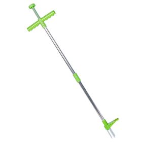 Weed Puller Twister Stand Up Root Removal Hand Tool 3 Claws Aluminum Grass Manual Remover 38.98in Long Handle With Foot Pedal (Option: Silver)