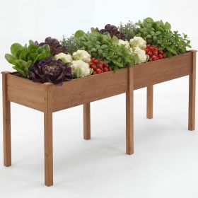 A Legged Elevated Flower Pot, An Outdoor Planting Box With Padding, Used For Growing Herbs, Flowers And Vegetables (Option: Green72x23IN)